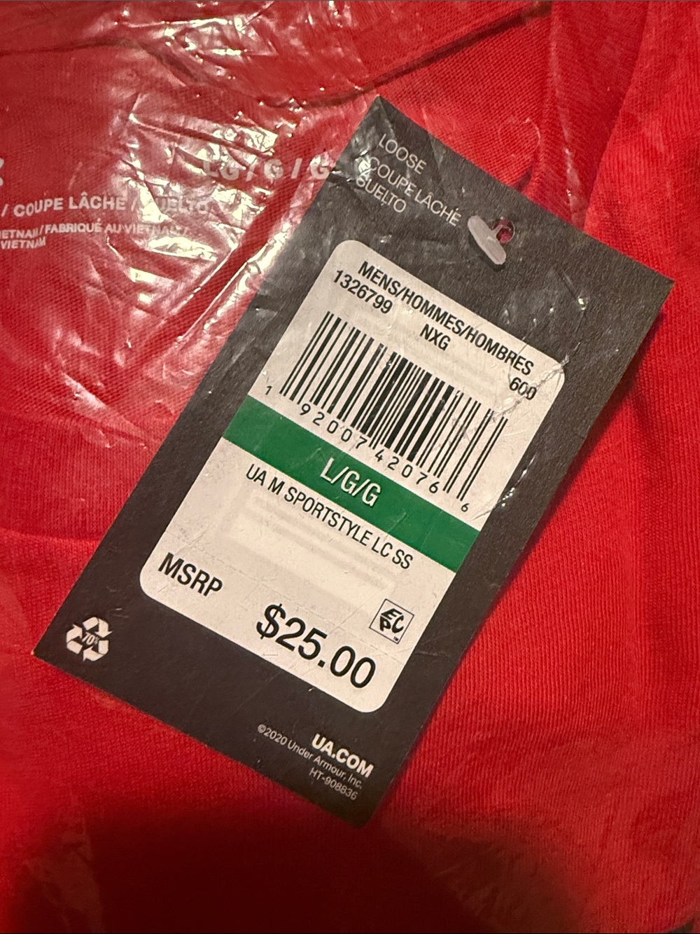 Under Armour men PICK ONE logo left chest lockup short sleeve tee large - Picture 6 of 8